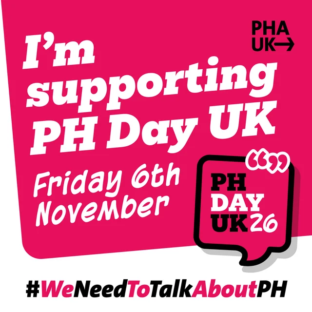 I’m supporting PH Day UK, Friday 6th November. #WeNeedToTalkAboutPH